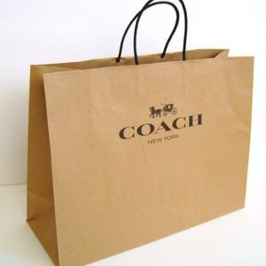 3 - Coach Brown Med Gift bags new!
